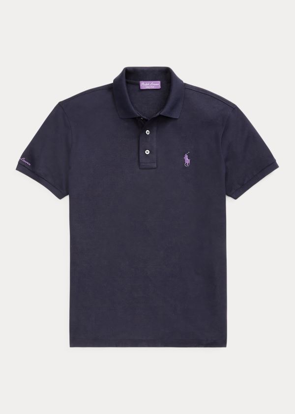 Polos Ralph Lauren Hombre Azul Marino - Custom Slim Fit Piqué - ZFUJD8750